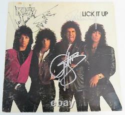 KISS Signed Autograph Lick It Up Album Vinyl LP by 5 Paul Stanley, Eric Carr +