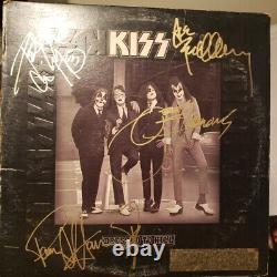 KISS signed vinyl album DRESSED TO KILL GENE PETER PAUL ACE