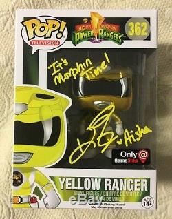 Karan Ashley Signed Autographed Yellow Funko Pop Power Rangers Beckett BAS COA 3