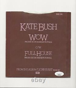 Kate Bush REAL hand SIGNED Wow 7 Vinyl Record Single JSA COA Autographed RARE