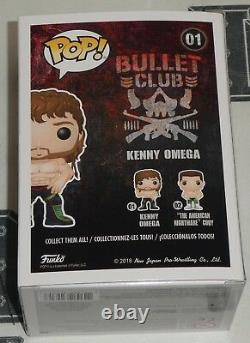 Kenny Omega Signed Funko Pop Action Figure BAS COA New Japan Pro Wrestling Auto