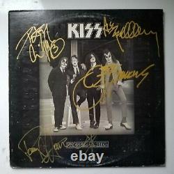 Kiss Dressed To Kill USA Lp Vintage Fully Signed In Gold Paint Pen Vinyl Lp