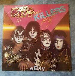 Kiss Killers Signed In Gold Paint Marker Import Vinyl Lp Gene Paul Ace Eric