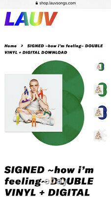Lauv SIGNED AUTOGRAPHED Green Double LP Vinyl how i'm feeling In Hand