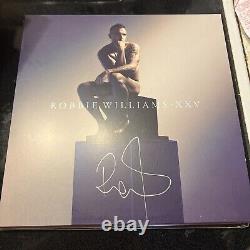 Limited Edition Hand Signed Robbie Williams XXV Greatest Hits Double Black Vinyl