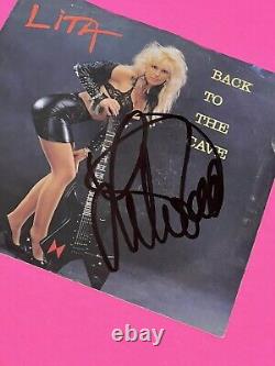 Lita Ford Autographed Signed Back To The Cave 45 Vinyl Record Exact Proof