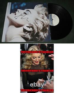 MADONNA signed Autographed TRUE BLUE VINYL ALBUM LP PROOF Singer COA