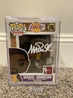 MAGIC JOHNSON Signed/Autograph Funko POP NBA HWC 78 HOF Beckett COA WHITE INK