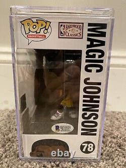 MAGIC JOHNSON Signed/Autograph Funko POP NBA HWC 78 HOF Beckett COA WHITE INK