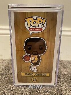 MAGIC JOHNSON Signed/Autograph Funko POP NBA HWC 78 HOF Beckett COA WHITE INK