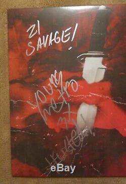 METRO BOOMIN & 21 SAVAGE signed auto SAVAGE MODE Vinyl LP JSA Sticker only