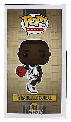 Magic Shaquille O'Neal Signed NBA HWC Funko Pop Vinyl Figure with White Sig BAS