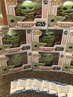 Mandalorean Baby Yoda John Rosengrant Signed Auto Funko Pop GAMESTOP BECKETT COA