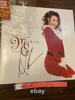 Mariah Carey Signed Autographed Merry Christmas Vinyl LP Record Proof