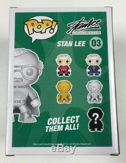 Marvel Stan Lee Silver Funko Pop #03 Exclusive Signed by Stan Lee withCOA