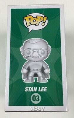 Marvel Stan Lee Silver Funko Pop #03 Exclusive Signed by Stan Lee withCOA