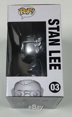 Marvel Stan Lee Silver Funko Pop #03 Exclusive Signed by Stan Lee withCOA