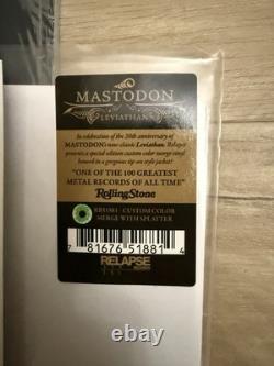 Mastodon Signed Autographed Leviathan LP White/Splatter Vinyl Paul Romano 54/300
