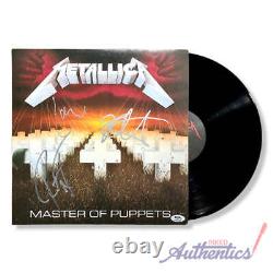 Metallica Signed Autographed Vinyl LP Master Of Puppets PSA/DNA Authentica