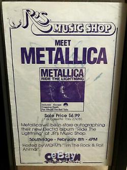 Metallica Signed flyer by Cliff Burton & Kirk Hammett Record/Vinyl/Memorabilia