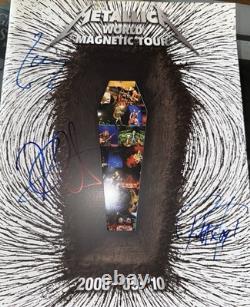 Metallica autographed Death Magnetic Tourbook Lars Ulrich Kirk Hammett PROOF