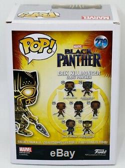 Michael B Jordan Erik Killmonger Autographed Glow Black Panther Funko POP PSA