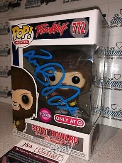 Michael J Fox Scott Howard Teen Wolf Flocked Autographed Funko Pop-jsa Coa Bttf