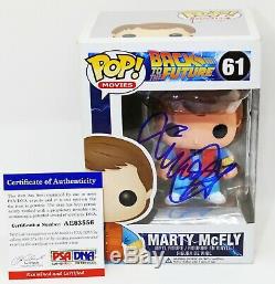 Michael J Fox Signed Autographed Marty McFly Back To The Future Funko POP PSA