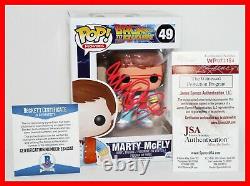 Michael J Fox Signed Marty McFly Back To The Future 49 Funko POP JSA Beckett