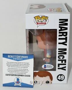 Michael J Fox Signed Marty McFly Back To The Future 49 Funko POP JSA Beckett