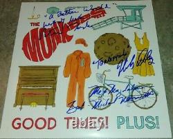 Monkees Signed X3 Good Times! Plus! 10 Red Vinyl Micky Dolenz Michael Nesmith