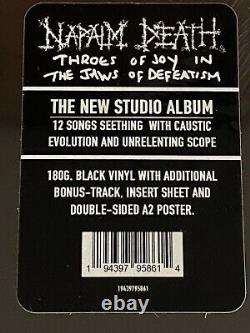 Napalm Death Autographed Signed Throes Of Joy Vinyl Album Jsa Coa # Uu32290