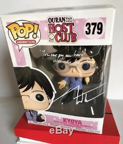 Ouran Highschool Host Club Kyoya Signed Funko Pop J. Michael Tatum Authentic NEW