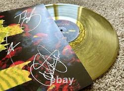 Pop Evil Skeletons SIGNED Metallic GOLD Vinyl LP AUTOGRAPHED New RARE PROOF