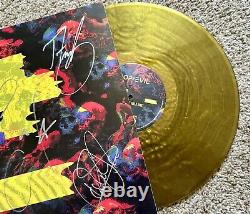 Pop Evil Skeletons SIGNED Metallic GOLD Vinyl LP AUTOGRAPHED New RARE PROOF