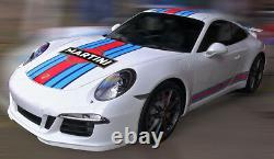 Porsche 991 or 997 Martini Le Mans Racing Stripe Decal Kit, GT2 GT3 Cup Car GT