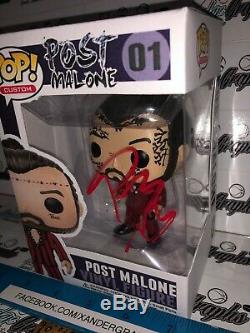 Post Malone Posty Custom 1/1 Signed Autographed Funko Pop Beckett Bas Coa