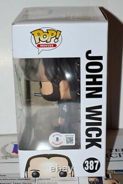 RARE KEANU REEVES Signed Autographed John Wick Funko Pop Beckett BSA PSA