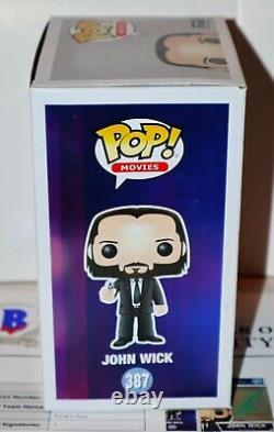 RARE KEANU REEVES Signed Autographed John Wick Funko Pop Beckett BSA PSA