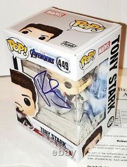 ROBERT DOWNEY JR Signed Autographed Tony Stark Iron man Funko Pop Beckett PSA