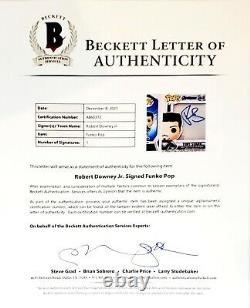 ROBERT DOWNEY JR Signed Autographed Tony Stark Iron man Funko Pop Beckett PSA