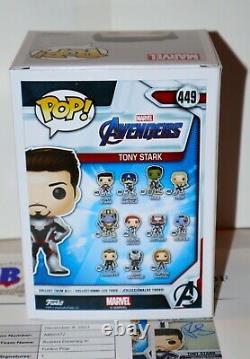 ROBERT DOWNEY JR Signed Autographed Tony Stark Iron man Funko Pop Beckett PSA