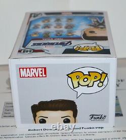 ROBERT DOWNEY JR Signed Autographed Tony Stark Iron man Funko Pop Beckett PSA