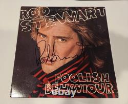 ROD STEWART signed autographed FOOLISH BEHAVIOUR LP VINYL RECORD BECKETT (BAS)
