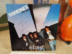 Ramones Leave Home AUTOGRAPHED punk LP VINYL ALBUM