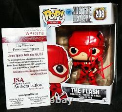 Rare Ezra Miller Signed The Flash Justice League Funko POP JSA Witness PSA