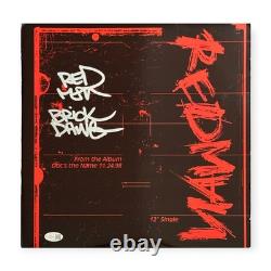 Redman Signed Autographed Vinyl Cover with Brick Dawg Inscription JSA