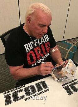 Ric Flair Signed WWE Funko Pop #63 Vinyl Action Figure BAS Beckett COA Autograph