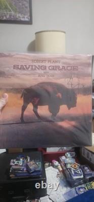 Robert Plant Signed Cover Autographed Saving Grace Vinyl Led Zeppelin New
