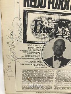 SIGNED AUTOGRAPHED REDD FOXX AT HOME LP RECORD ALBUM Clear Red Vinyl RARE